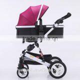 High-view, Aluminum Alloy, Shock Absorption, Portable and Foldable Stroller for Baby to Sit or Lie down