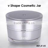 5ml V Shape Double Wall Mini Plastic Jar thumbnail-1