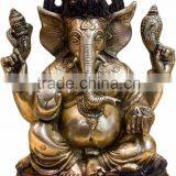 Sitting Chaturbhuja Shree Ganesha 12" thumbnail-1