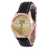 wholesale Fashion geneva watches for men,leather wristband quartz watch for promotion