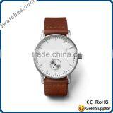 Fashion Style Charm Unisex Watch Changeable Genuine Leather Strap Watch Japan Movement Quartz Sub Dial Watch Small Seconds Watch thumbnail-1