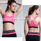 top quality fashionable active wear custom wholesale sport bra elastic band vest type sports running bra women                        
                                                Quality Choice