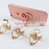 Samco Luxury Crystal Swan Shape Universal Phone Stand ,Multi-Angle Portable Stand, 360 Rotation Aluminium Alloy Ring Grip thumbnail-6