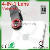 Mobile Phone Lens 180 Degree FishEye + 0.67 x Wide Angle + Marco+CPL Polarized Lens 4 in 1