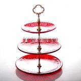 3 Tier Heart Shape Fancy Wedding Glass Snacks Food Serving Trays Cake Stand in Dishes & Plates thumbnail-2