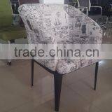 Coffee Shop Colorful Single Sofa Fabric Tub Chair thumbnail-2