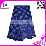 Fabric 2016 african big wedding party lace china swiss cotton voile lace CCL-5S102 royal color for dress lace
