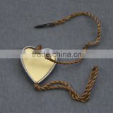 heart custom metal seal tag