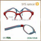 Newest Design Double Color With Safety Rope Children Optical Frame ,lively Color Replaceable Temple Baby Optical Frame Quality Choice thumbnail-2