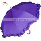 34-Inch Purple Fashion Girl's Solid Umbrella