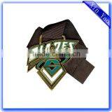 Factory Customized Shaped Antique Bronze Medal Ribbon