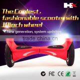 HX 10 Inch Red Self Balancing Mini Electric Scooter 2 Wheel Stand up Electric Scooter With Bluetooth for Sale thumbnail-3