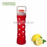 Promotional Glass Water Bottle With Handle and Straw and Customizable Logo Wholesale thumbnail-1