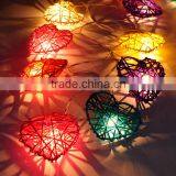 3.4 - 4 Meters Handmade Multicolor Heart Design Rattan Balls String Lights For Decorative Holiday, Party, Wedding, Christmas thumbnail-1