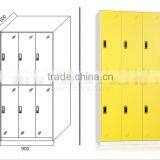 Metal Supermarket Locker 6 Door Yellow Wardrobe Electronic Cabinet thumbnail-4