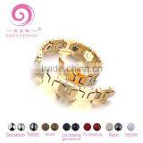 Korea Hot Sale Health Gold Plated Tourmaline Infrared Magnetic Wholesale Tungsten Bracelet With Germanium thumbnail-3