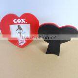 Custom Made Heart Shaped Rubber Photo Frame / 3d Logo Photo Picture Photo Frame