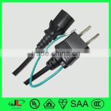 Japan 110v-220v extension cord PSE 2 flat pin plug with C13 connector