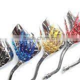 Motorcycle Side Mirror Skull Mirrors Universal Motorcycle Rear Mirror f 8mm 10mm thumbnail-2