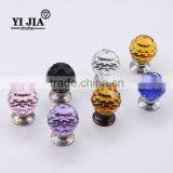 Plated Brass Clear Zinc Base Cabinet Hardware Glass Pulls thumbnail-6