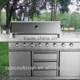 6 main burners high end Stainless steel barbecue gas grill