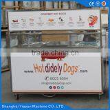 Stainless Steel Hot Dog Carts Mobile Hot Dog Trolley Cart for Sale thumbnail-3
