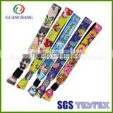 China wholesale high secure fabric wristband with plastic fastener