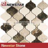 Grade First Quality Spanish Marble Crema Marfil Polished Lantern Shaped Mosaic Tiles thumbnail-5
