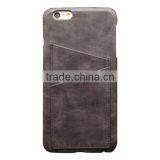 2017 Custom Real Leather Hard Phone Shell, With Card Slot Wallet Back Cover For IPhone6&7 thumbnail-1