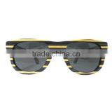 2017 Colorful Striped Bamboo Wooden Sunglasses thumbnail-2