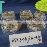 Silver Iron Metal Wire Christmas Gift Box for the Luxury thumbnail-1