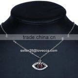 S925 Sterling Silver Evil Eye Natural Drusy Agate Crystal Quartz Geode Druzy Pendant thumbnail-4