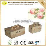 Lightweight Folding Sewing Set Wood Box With Handle thumbnail-1