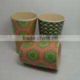 BSCI Audit Hot-sell Eco-friendly Bamboo Fiber Print Cup thumbnail-3