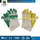 Black White Cotton Back & Cuff Impregnated Working PVC Glove thumbnail-5