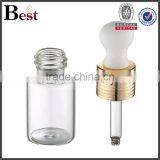 2017 Hot New Products Cosmetic Fragrance Perfume Glass Bottle 15ml 20ml 30ml Screw Gold Big Dropper Glass Perfume Bottle China thumbnail-2