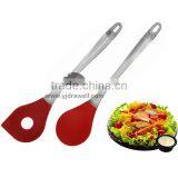 SK-0106 Plastic Handle Silicone Set Of 2 salad serving spoon