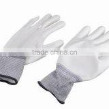 White pu Coated Gloves in PE Bag