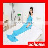 UCHOME Cheap Wholesale Wool Sofa Blanket Mermaid Tail Wool Blanket thumbnail-6