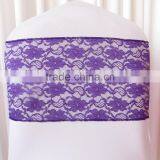 2016 Year Purple/white/red/black Lace Chair Sash for Wedding Party Decoration thumbnail-3