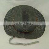Grey Color Bulk Straw Cowboy Hats, Caps Hats Men Wholesale thumbnail-5