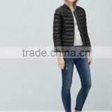 Outdoor Keep Warm Women Black Quited Feather Down Winter Coat thumbnail-1