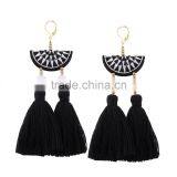 Bohemian Ethnic Jewelry Embroidery Tassel Dangle Earrings thumbnail-5