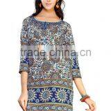 Designer Canvas Crepe Styles Kurtis/jeans Kurti Tops/latest Kurti Designs/ thumbnail-3