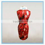 Sleeveless Ladies Print Dress With Waist Belt thumbnail-2