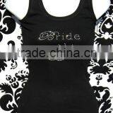 Bride Custom Sleeveless Women Rhinestone Tank Tops thumbnail-1