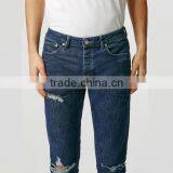 Men Fancy Ripped Blank New Style Men Jeans Pent Wholesale thumbnail-3