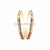 Gold Plated Tri Color Earrings thumbnail-1