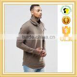 Longline Long Sleeve t Shirt 100% Cotton t Shirts With Curved Hem