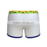 Solid White Color Men Boxer Brief Custom Logos thumbnail-3